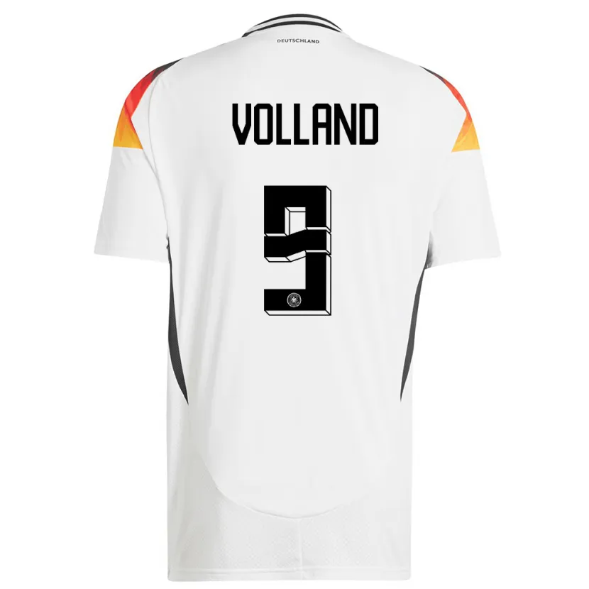 Danxen Mann Tyskland Kevin Volland #9 Hvit Hjemmetrøye Drakt Trøye 24-26 Skjorter T-Skjorte
