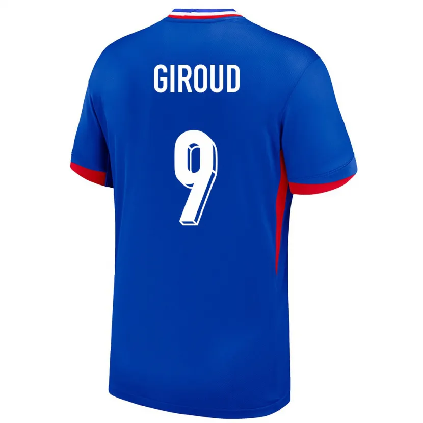 Danxen Mann Frankrike Olivier Giroud #9 Blå Hjemmetrøye Drakt Trøye 24-26 Skjorter T-Skjorte