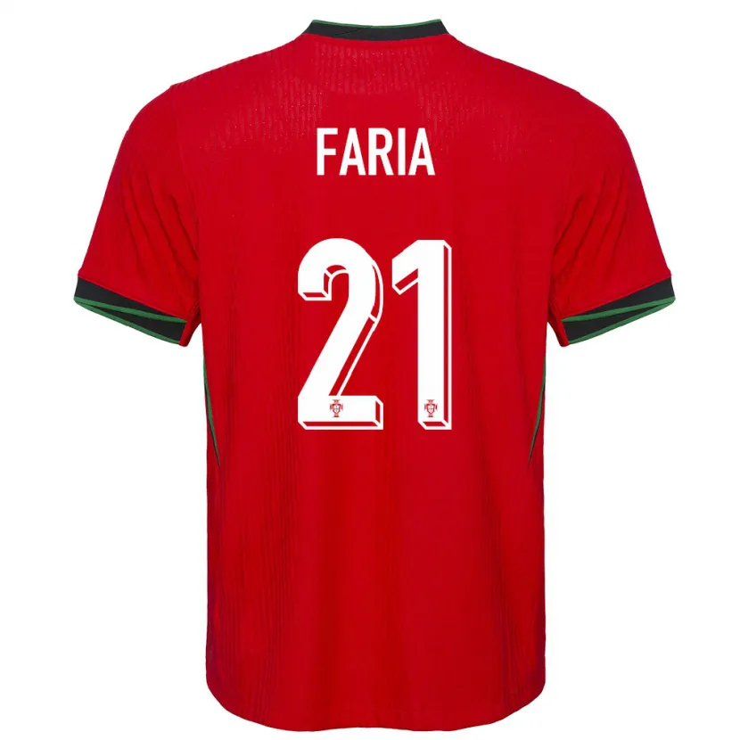 Danxen Mann Portugal Andreia Faria #21 Rød Hjemmetrøye Drakt Trøye 24-26 Skjorter T-Skjorte