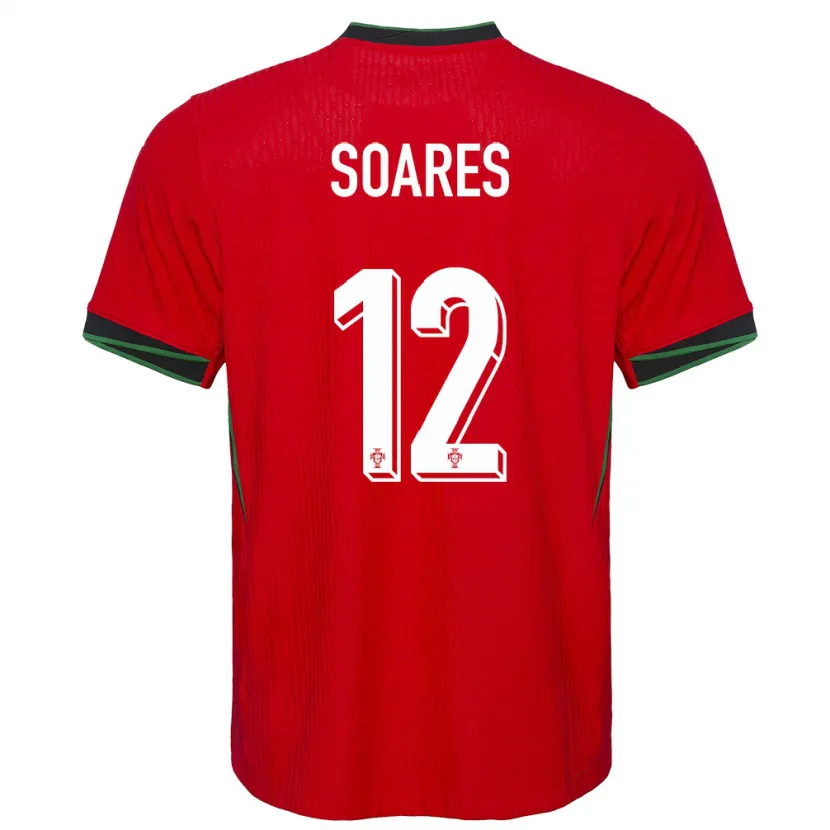 Danxen Mann Portugal Samuel Soares #12 Rød Hjemmetrøye Drakt Trøye 24-26 Skjorter T-Skjorte