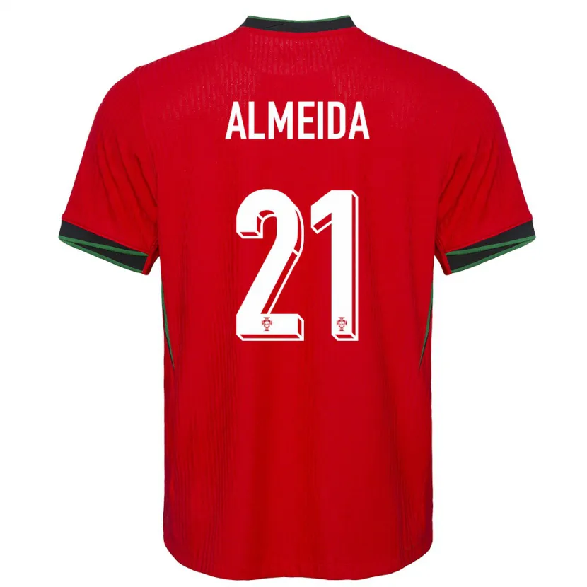 Danxen Mann Portugal Andre Almeida #21 Rød Hjemmetrøye Drakt Trøye 24-26 Skjorter T-Skjorte