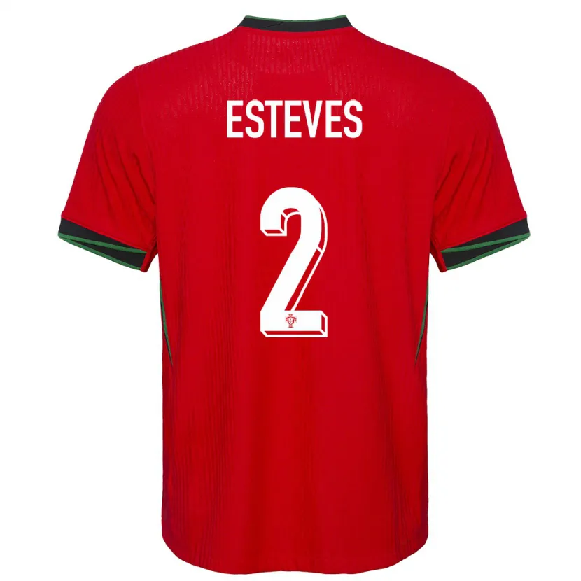Danxen Mann Portugal Goncalo Esteves #2 Rød Hjemmetrøye Drakt Trøye 24-26 Skjorter T-Skjorte