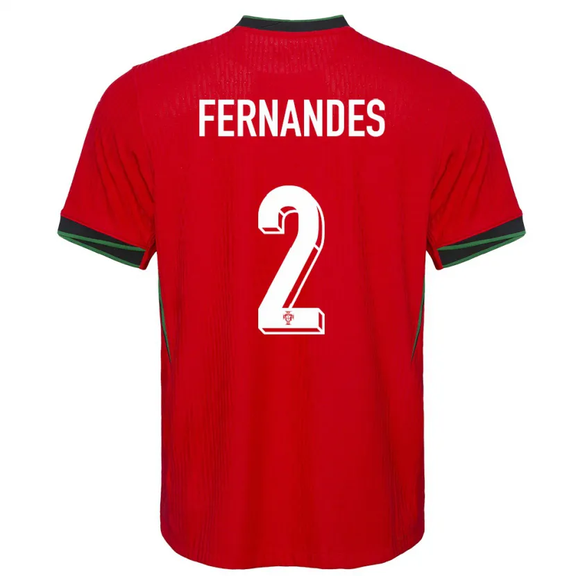 Danxen Mann Portugal Martim Fernandes #2 Rød Hjemmetrøye Drakt Trøye 24-26 Skjorter T-Skjorte