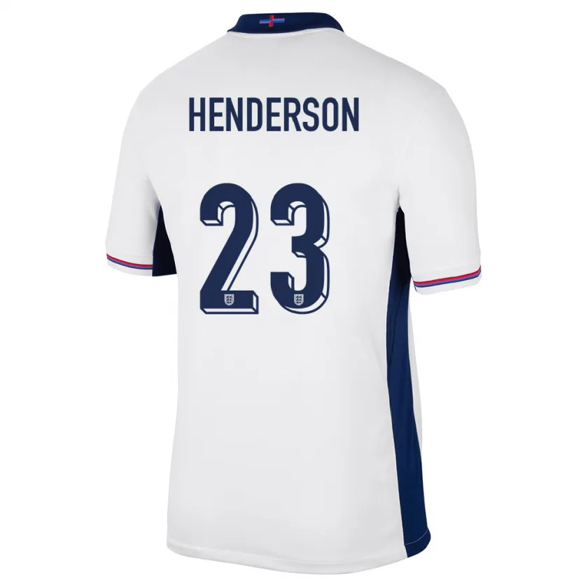 Danxen Mann England Dean Henderson #23 Hvit Hjemmetrøye Drakt Trøye 24-26 Skjorter T-Skjorte