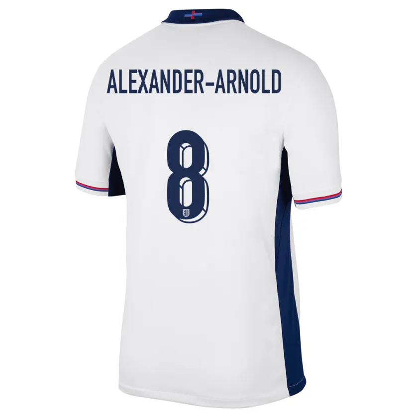 Danxen Mann England Trent Alexander-Arnold #8 Hvit Hjemmetrøye Drakt Trøye 24-26 Skjorter T-Skjorte
