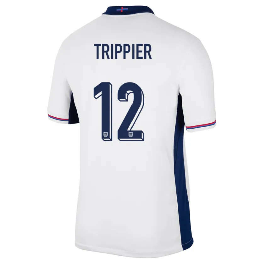 Danxen Mann England Kieran Trippier #12 Hvit Hjemmetrøye Drakt Trøye 24-26 Skjorter T-Skjorte