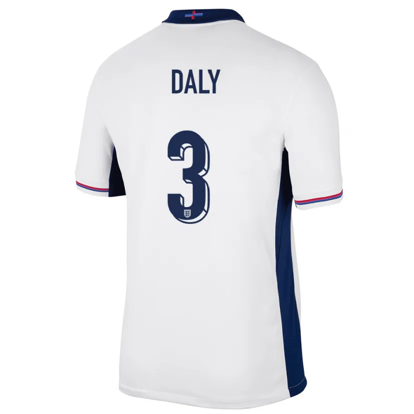 Danxen Mann England Rachel Daly #3 Hvit Hjemmetrøye Drakt Trøye 24-26 Skjorter T-Skjorte