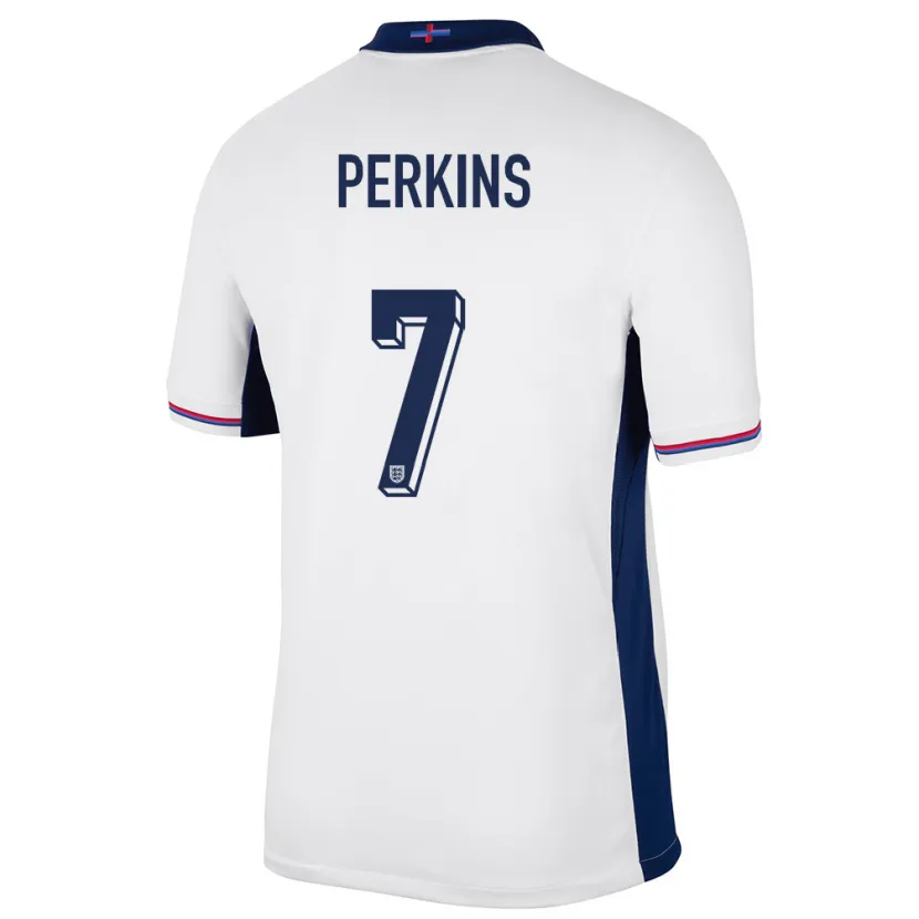 Danxen Mann England Sonny Perkins #7 Hvit Hjemmetrøye Drakt Trøye 24-26 Skjorter T-Skjorte
