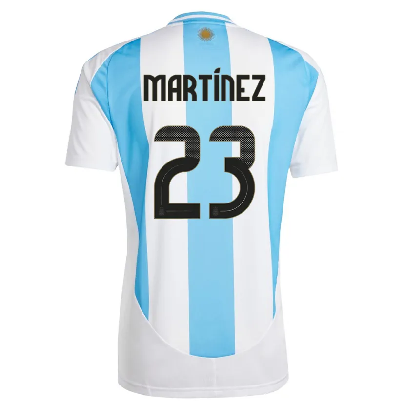 Danxen Mann Argentina Emiliano Martinez #23 Hvit Blå Hjemmetrøye Drakt Trøye 24-26 Skjorter T-Skjorte