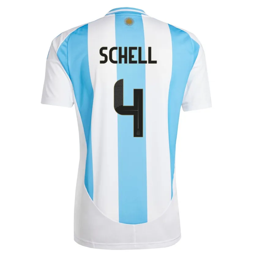 Danxen Mann Argentina Sofia Schell #4 Hvit Blå Hjemmetrøye Drakt Trøye 24-26 Skjorter T-Skjorte
