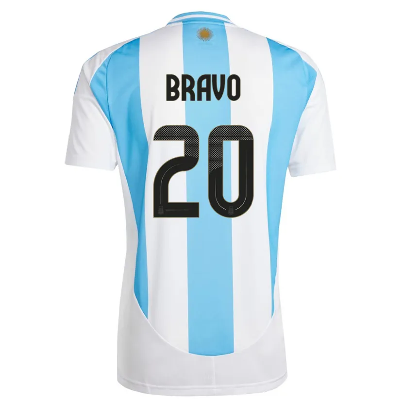 Danxen Mann Argentina Ruth Bravo #20 Hvit Blå Hjemmetrøye Drakt Trøye 24-26 Skjorter T-Skjorte