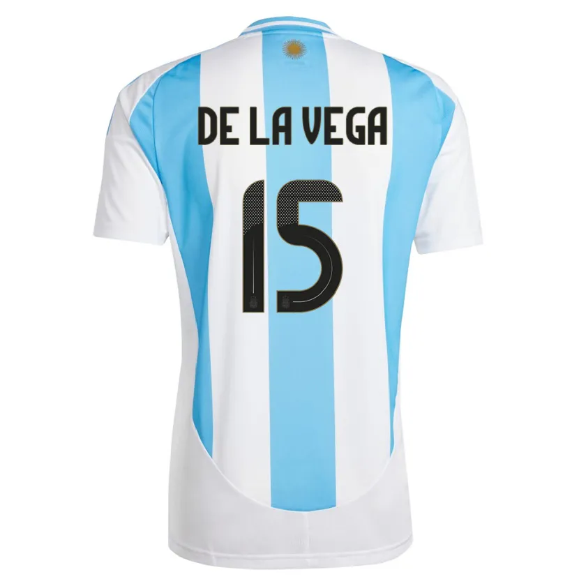 Danxen Mann Argentina Pedro De La Vega #15 Hvit Blå Hjemmetrøye Drakt Trøye 24-26 Skjorter T-Skjorte