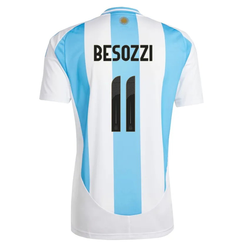 Danxen Mann Argentina Lucas Besozzi #11 Hvit Blå Hjemmetrøye Drakt Trøye 24-26 Skjorter T-Skjorte