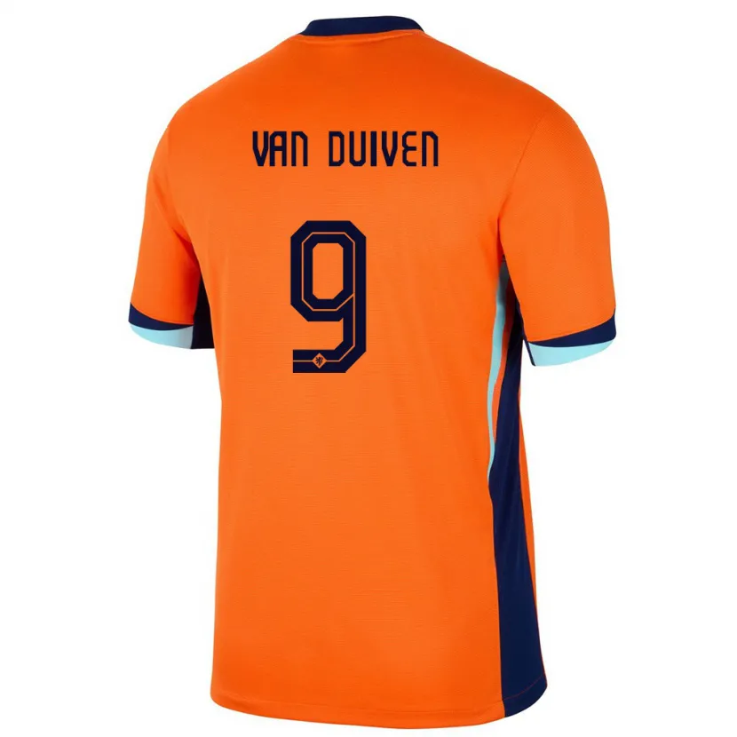 Danxen Mann Nederland Jason Van Duiven #9 Oransje Hjemmetrøye Drakt Trøye 24-26 Skjorter T-Skjorte