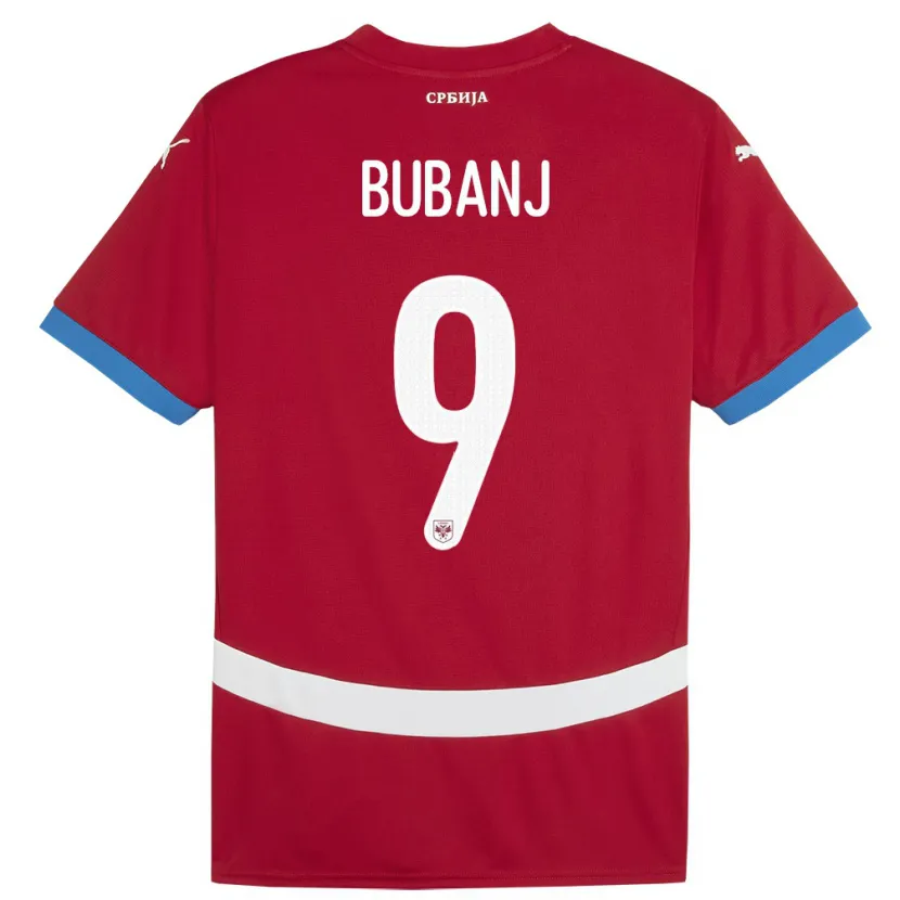 Danxen Mann Serbia Mateja Bubanj #9 Rød Hjemmetrøye Drakt Trøye 24-26 Skjorter T-Skjorte