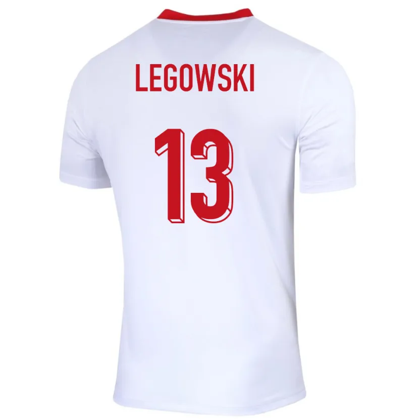 Danxen Mann Polen Mateusz Legowski #13 Hvit Hjemmetrøye Drakt Trøye 24-26 Skjorter T-Skjorte