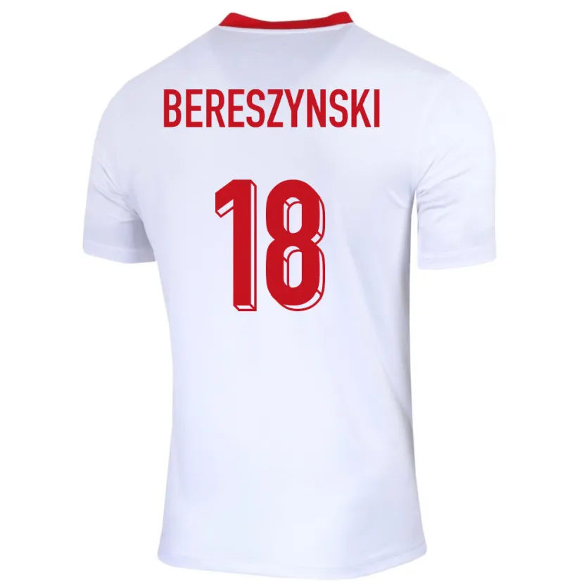 Danxen Mann Polen Bartosz Bereszynski #18 Hvit Hjemmetrøye Drakt Trøye 24-26 Skjorter T-Skjorte
