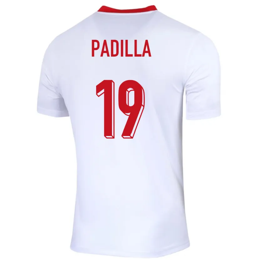 Danxen Mann Polen Natalia Padilla #19 Hvit Hjemmetrøye Drakt Trøye 24-26 Skjorter T-Skjorte
