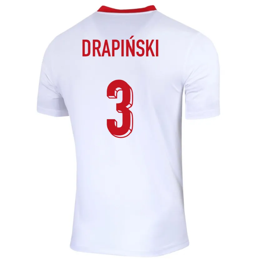 Danxen Mann Polen Igor Drapinski #3 Hvit Hjemmetrøye Drakt Trøye 24-26 Skjorter T-Skjorte
