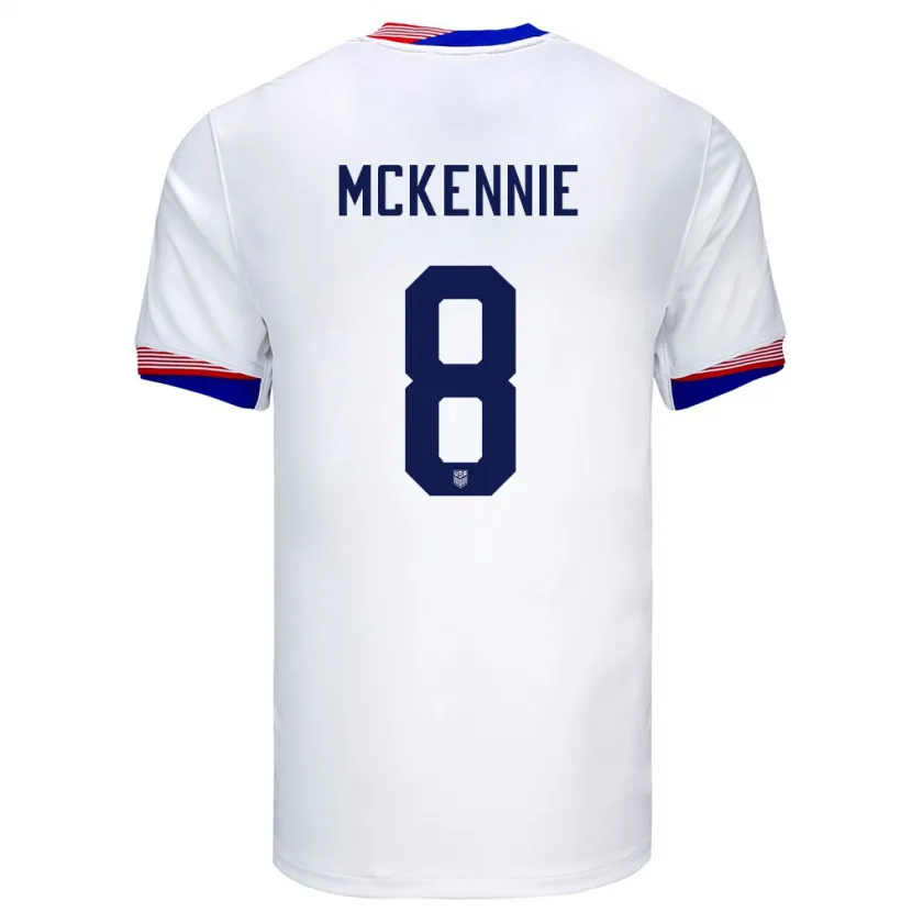 Danxen Mann Usa Weston Mckennie #8 Hvit Hjemmetrøye Drakt Trøye 24-26 Skjorter T-Skjorte