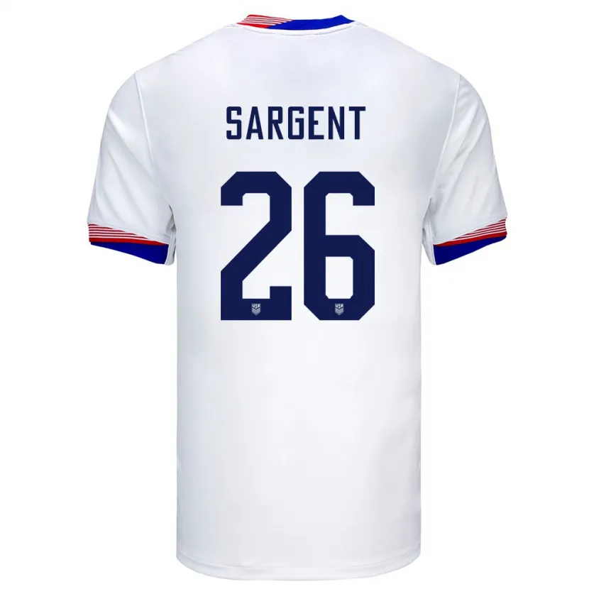 Danxen Mann Usa Josh Sargent #26 Hvit Hjemmetrøye Drakt Trøye 24-26 Skjorter T-Skjorte