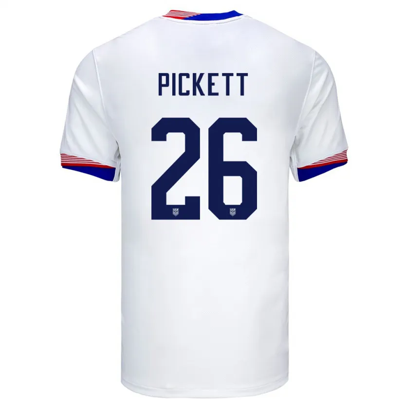 Danxen Mann Usa Carson Pickett #26 Hvit Hjemmetrøye Drakt Trøye 24-26 Skjorter T-Skjorte