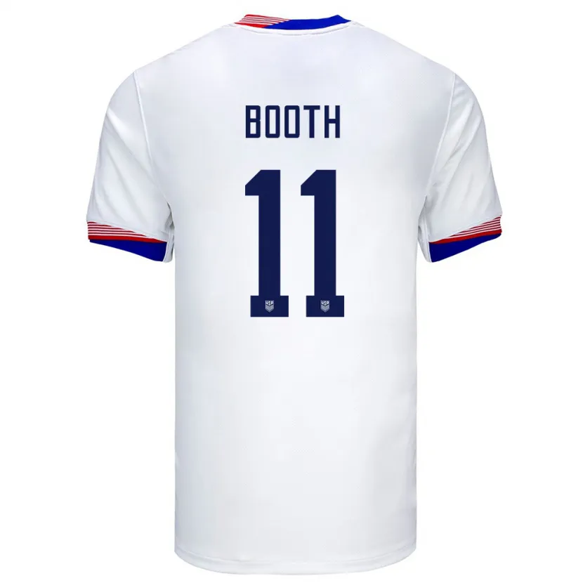 Danxen Mann Usa Zach Booth #11 Hvit Hjemmetrøye Drakt Trøye 24-26 Skjorter T-Skjorte