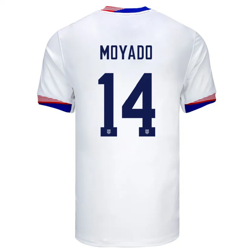 Danxen Mann Usa Bryan Moyado #14 Hvit Hjemmetrøye Drakt Trøye 24-26 Skjorter T-Skjorte