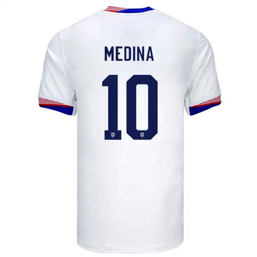 Danxen Mann Usa Cruz Medina #10 Hvit Hjemmetrøye Drakt Trøye 24-26 Skjorter T-Skjorte