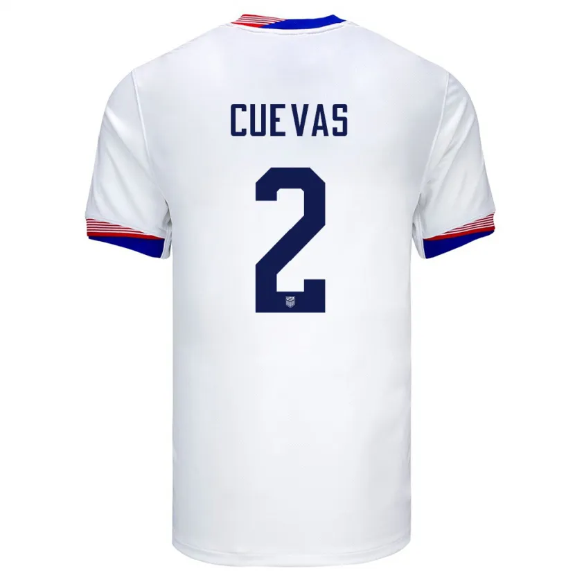 Danxen Mann Usa Mauricio Cuevas #2 Hvit Hjemmetrøye Drakt Trøye 24-26 Skjorter T-Skjorte