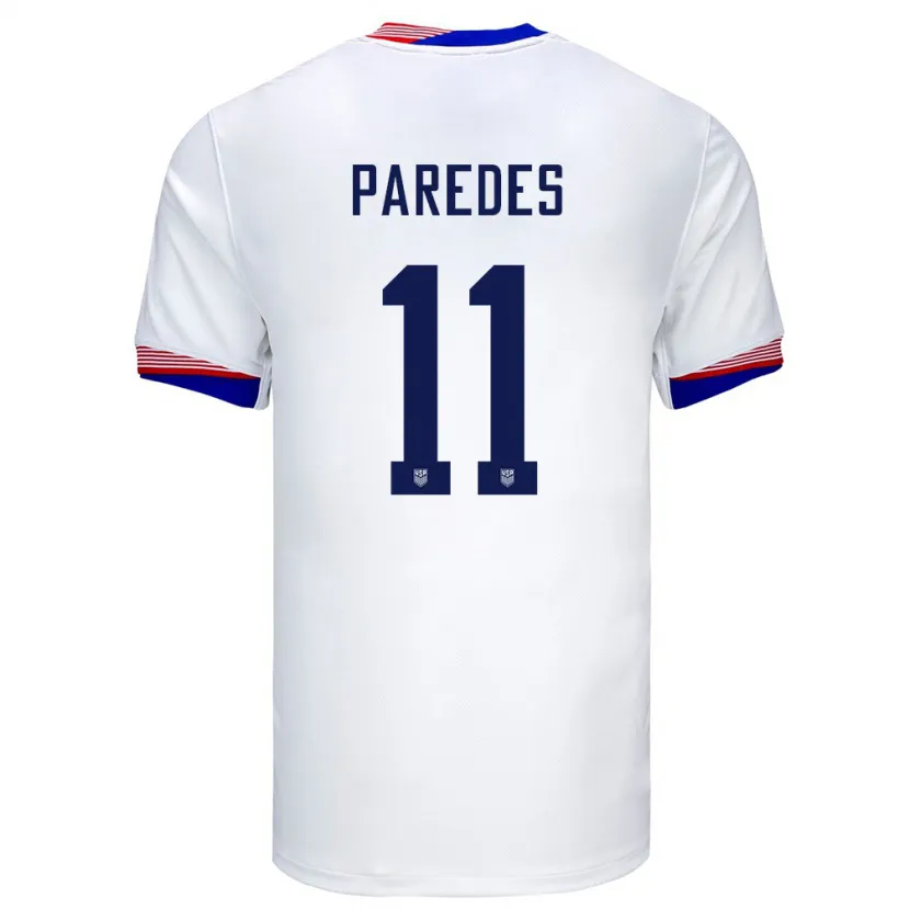 Danxen Mann Usa Kevin Paredes #11 Hvit Hjemmetrøye Drakt Trøye 24-26 Skjorter T-Skjorte