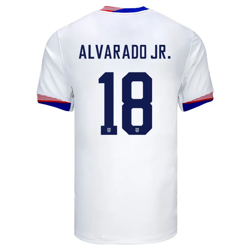 Danxen Mann Usa Alejandro Alvarado Jr #18 Hvit Hjemmetrøye Drakt Trøye 24-26 Skjorter T-Skjorte