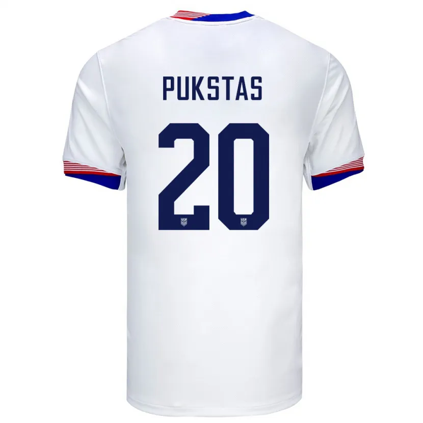 Danxen Mann Usa Rokas Pukstas #20 Hvit Hjemmetrøye Drakt Trøye 24-26 Skjorter T-Skjorte