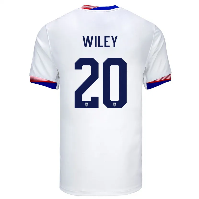 Danxen Mann Usa Caleb Wiley #20 Hvit Hjemmetrøye Drakt Trøye 24-26 Skjorter T-Skjorte