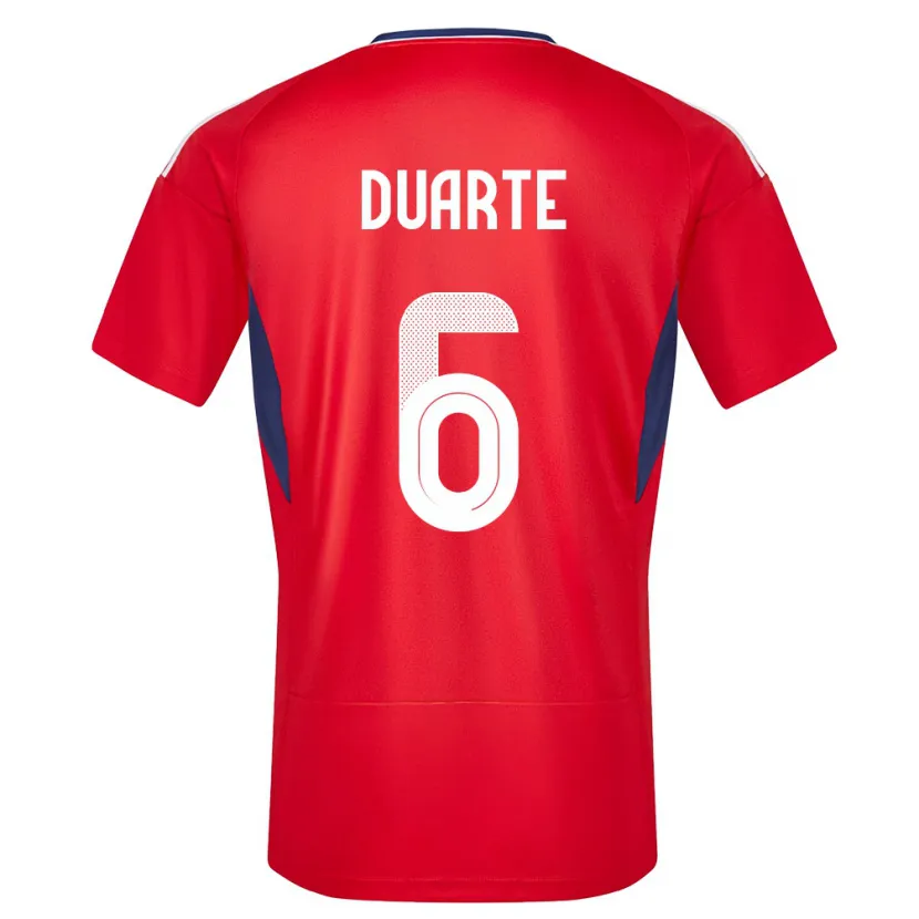 Danxen Mann Costa Rica Oscar Duarte #6 Rød Hjemmetrøye Drakt Trøye 24-26 Skjorter T-Skjorte