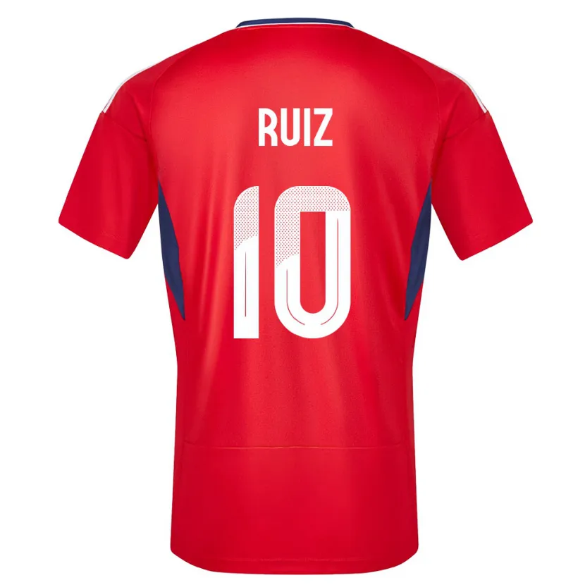 Danxen Mann Costa Rica Bryan Ruiz #10 Rød Hjemmetrøye Drakt Trøye 24-26 Skjorter T-Skjorte