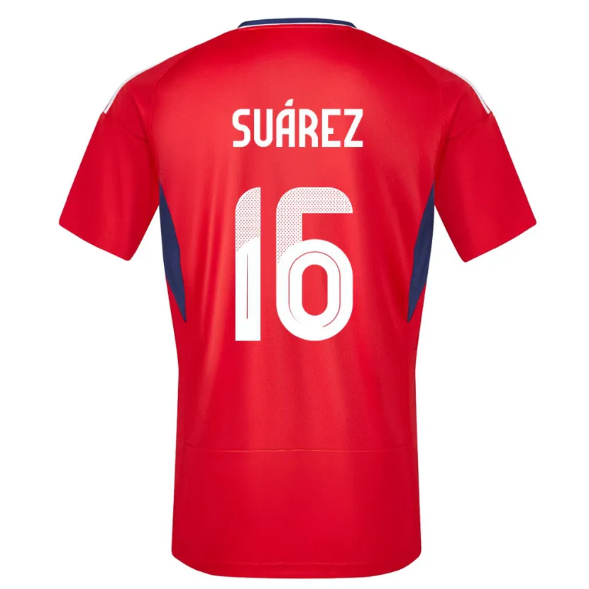 Danxen Mann Costa Rica Aaron Suarez #16 Rød Hjemmetrøye Drakt Trøye 24-26 Skjorter T-Skjorte