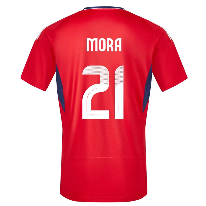 Danxen Mann Costa Rica Carlos Mora #21 Rød Hjemmetrøye Drakt Trøye 24-26 Skjorter T-Skjorte