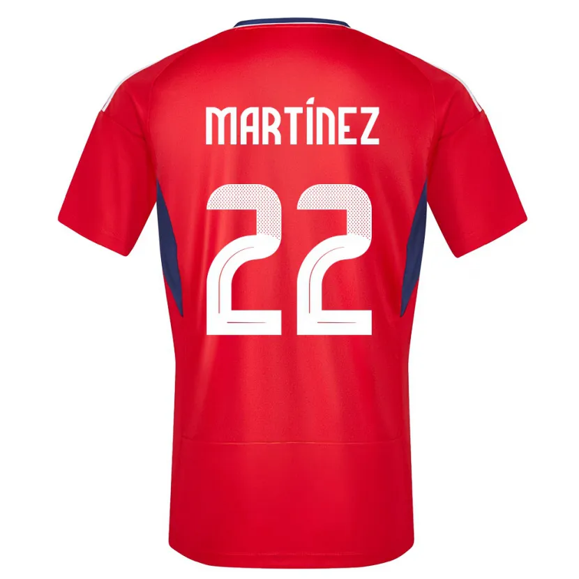Danxen Mann Costa Rica Carlos Martinez #22 Rød Hjemmetrøye Drakt Trøye 24-26 Skjorter T-Skjorte