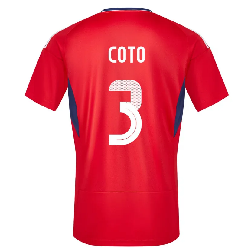 Danxen Mann Costa Rica Maria Coto #3 Rød Hjemmetrøye Drakt Trøye 24-26 Skjorter T-Skjorte