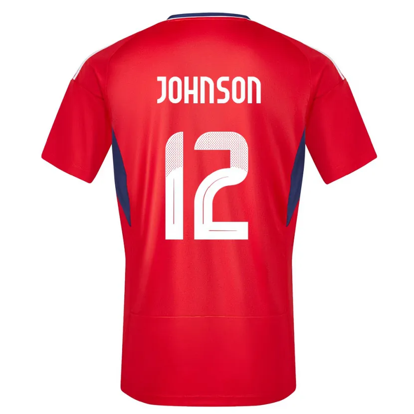 Danxen Mann Costa Rica Shawn Johnson #12 Rød Hjemmetrøye Drakt Trøye 24-26 Skjorter T-Skjorte