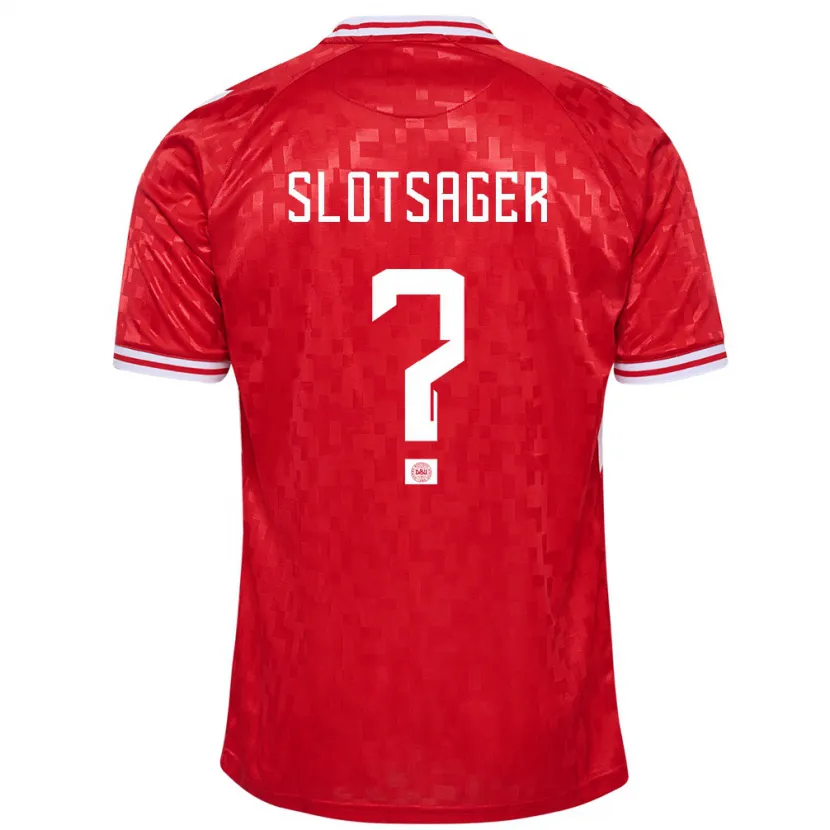 Danxen Mann Danmark Tobias Slotsager #0 Rød Hjemmetrøye Drakt Trøye 24-26 Skjorter T-Skjorte
