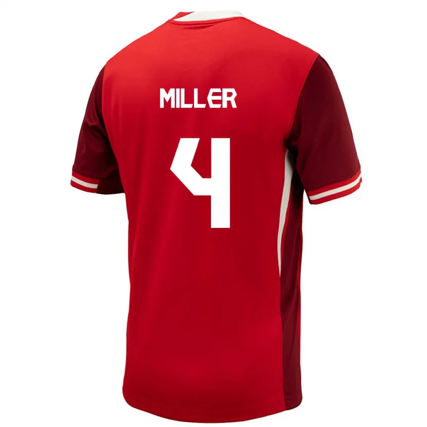 Danxen Mann Canada Kamal Miller #4 Rød Hjemmetrøye Drakt Trøye 24-26 Skjorter T-Skjorte