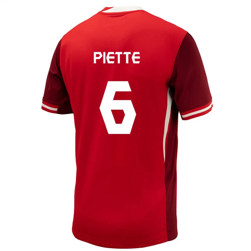 Danxen Mann Canada Samuel Piette #6 Rød Hjemmetrøye Drakt Trøye 24-26 Skjorter T-Skjorte