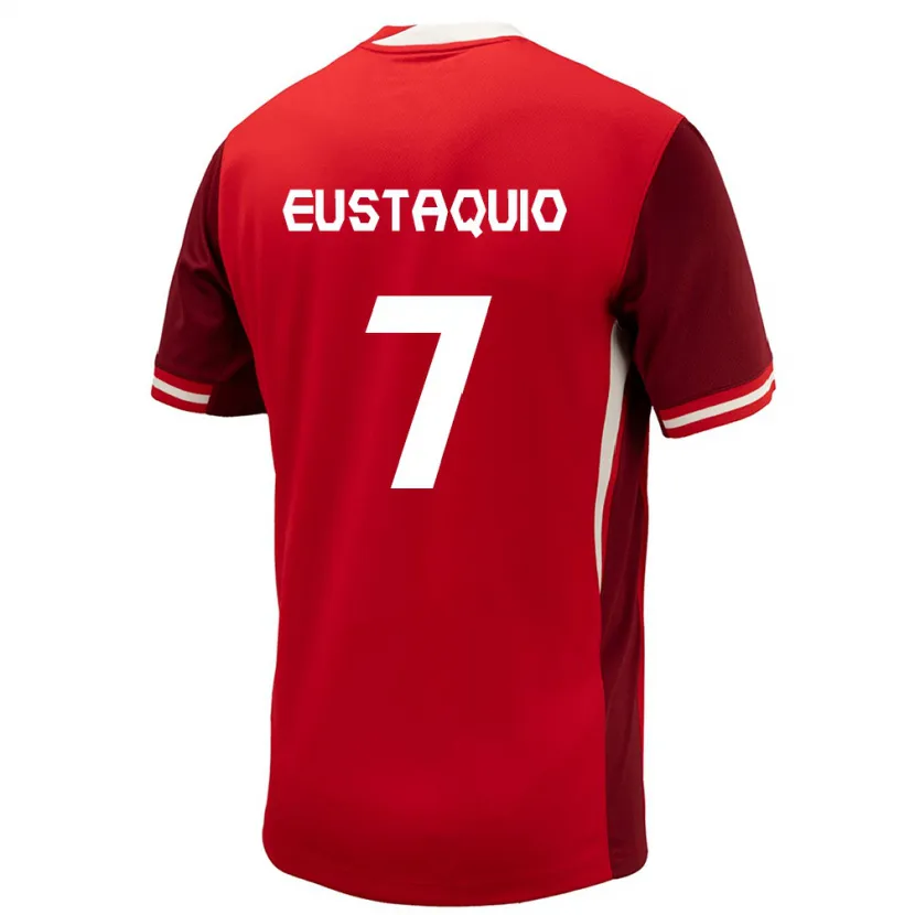 Danxen Mann Canada Stephen Eustáquio #7 Rød Hjemmetrøye Drakt Trøye 24-26 Skjorter T-Skjorte