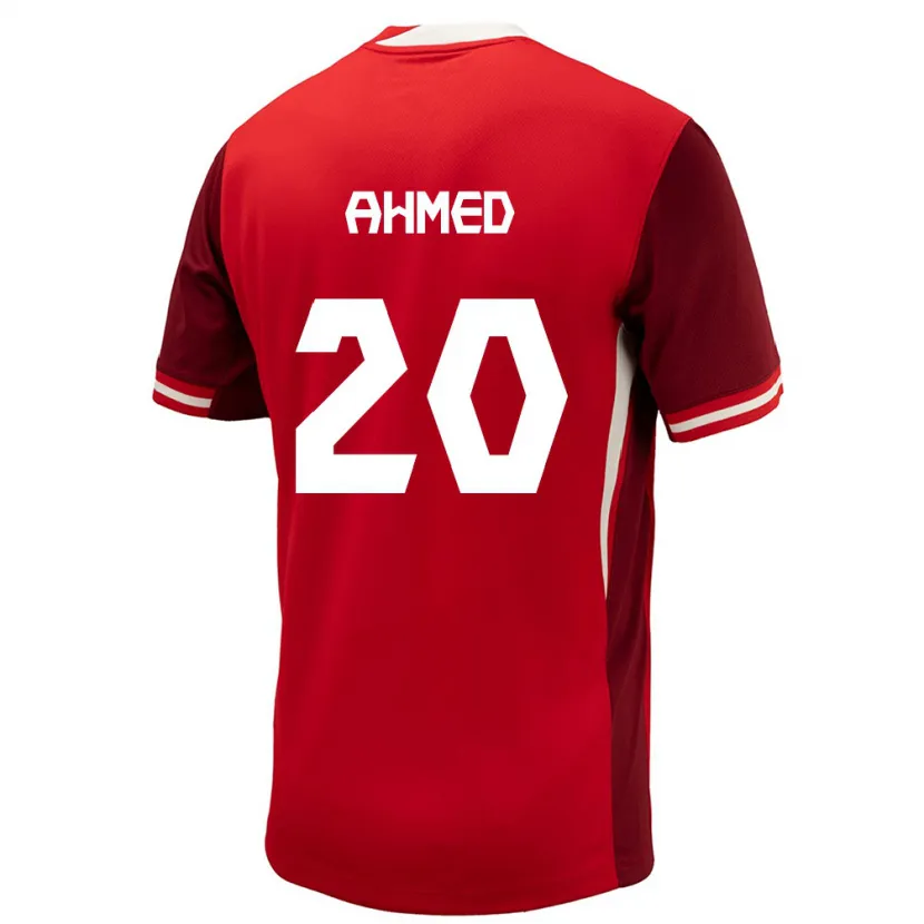 Danxen Mann Canada Ali Ahmed #20 Rød Hjemmetrøye Drakt Trøye 24-26 Skjorter T-Skjorte