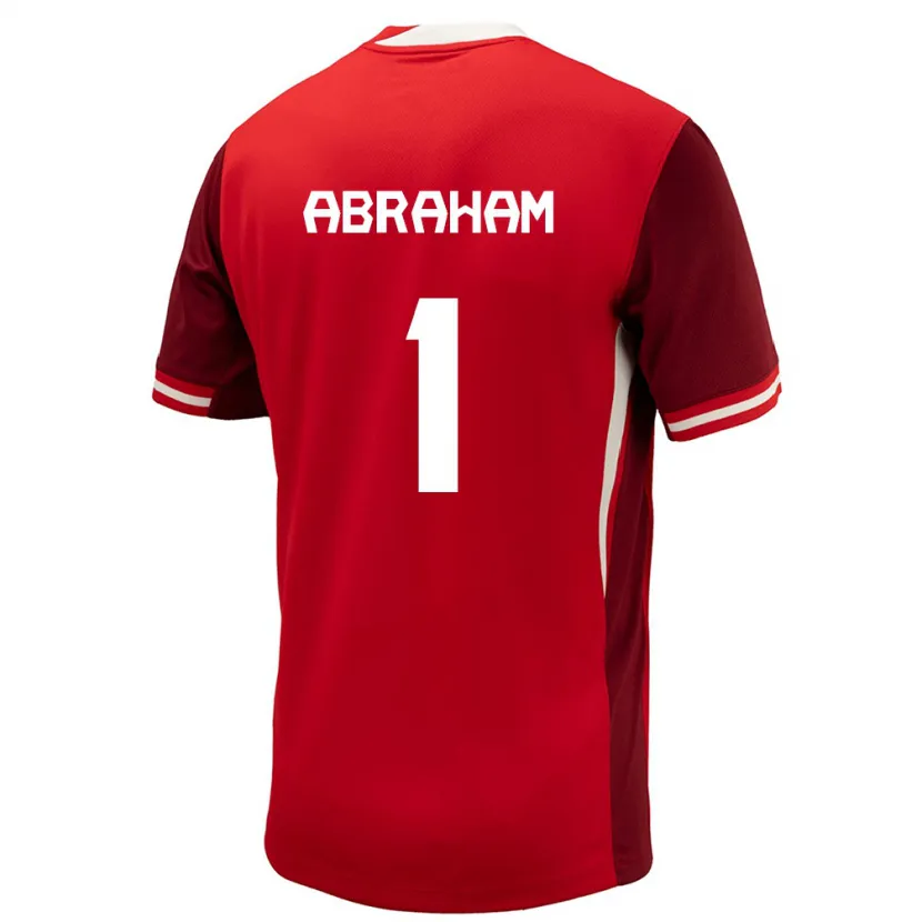 Danxen Mann Canada Nathaniel Abraham #1 Rød Hjemmetrøye Drakt Trøye 24-26 Skjorter T-Skjorte