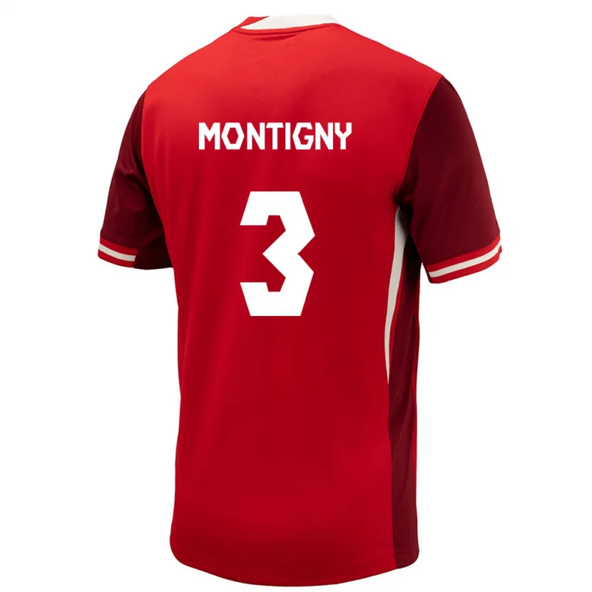 Danxen Mann Canada Gaël De Montigny #3 Rød Hjemmetrøye Drakt Trøye 24-26 Skjorter T-Skjorte