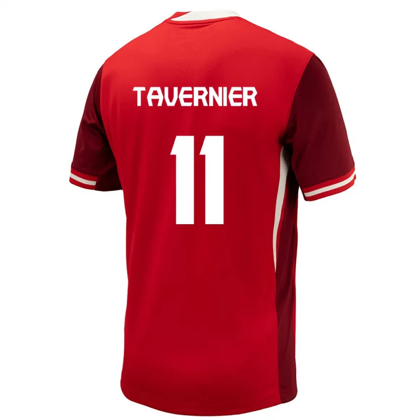 Danxen Mann Canada Kevaughn Tavernier #11 Rød Hjemmetrøye Drakt Trøye 24-26 Skjorter T-Skjorte