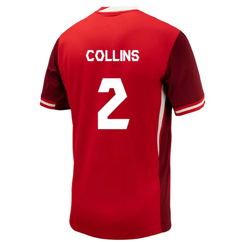 Danxen Mann Canada Sydney Collins #2 Rød Hjemmetrøye Drakt Trøye 24-26 Skjorter T-Skjorte